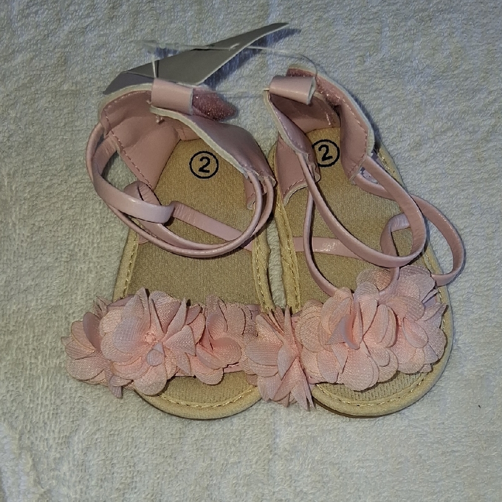 Charming Pink Floral Kids Sandals